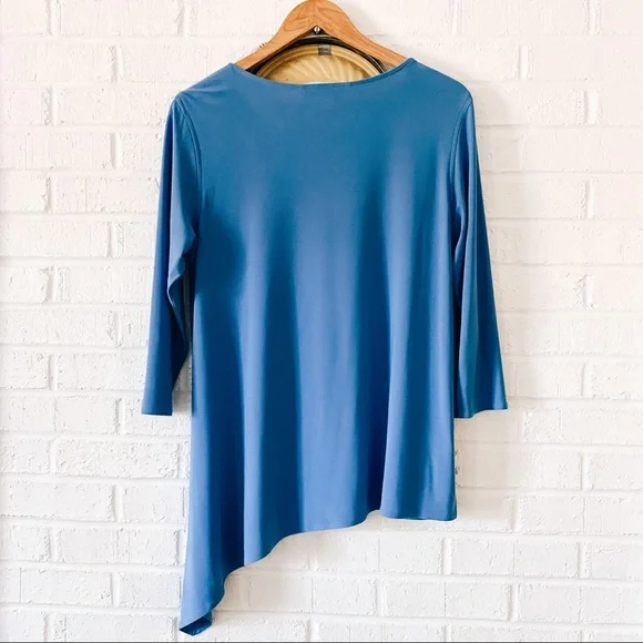 Caroline Rose blue asymmetrical shirt - Picture 2 of 8